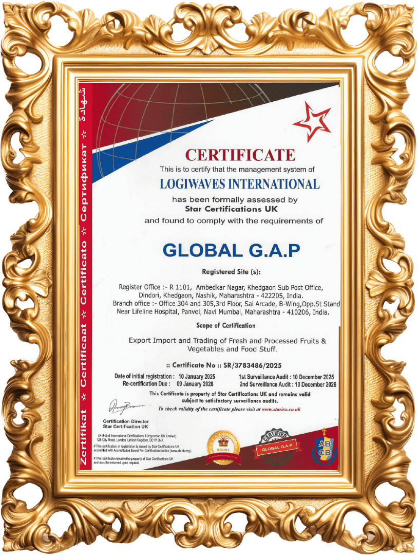 GLOBAL GAP CERTIFICATE